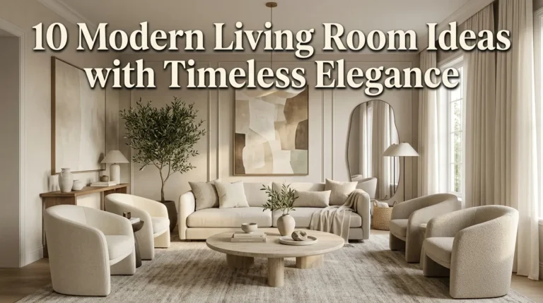10 Modern Living Room Ideas with Timeless Elegance