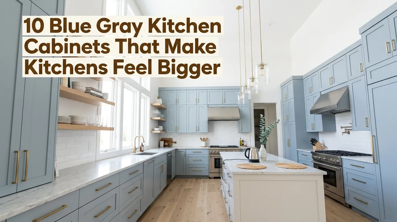 10 Blue Gray Kitchen Cabinets That Make Kitchens Feel Bigger