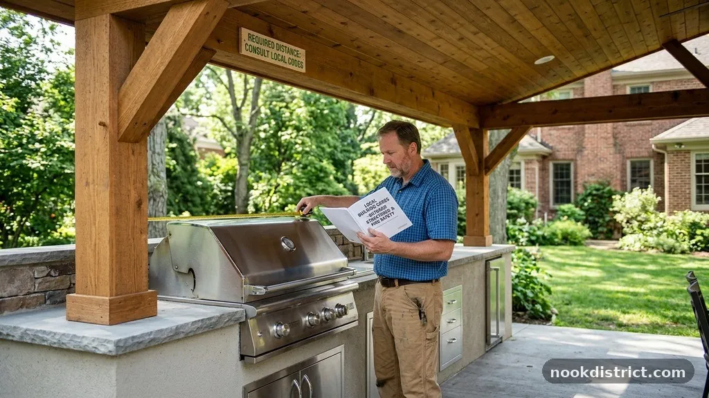 Consulting Local Building Codes - Distance from Built-In Grill to Combustible Patio Ceilings and Pergolas