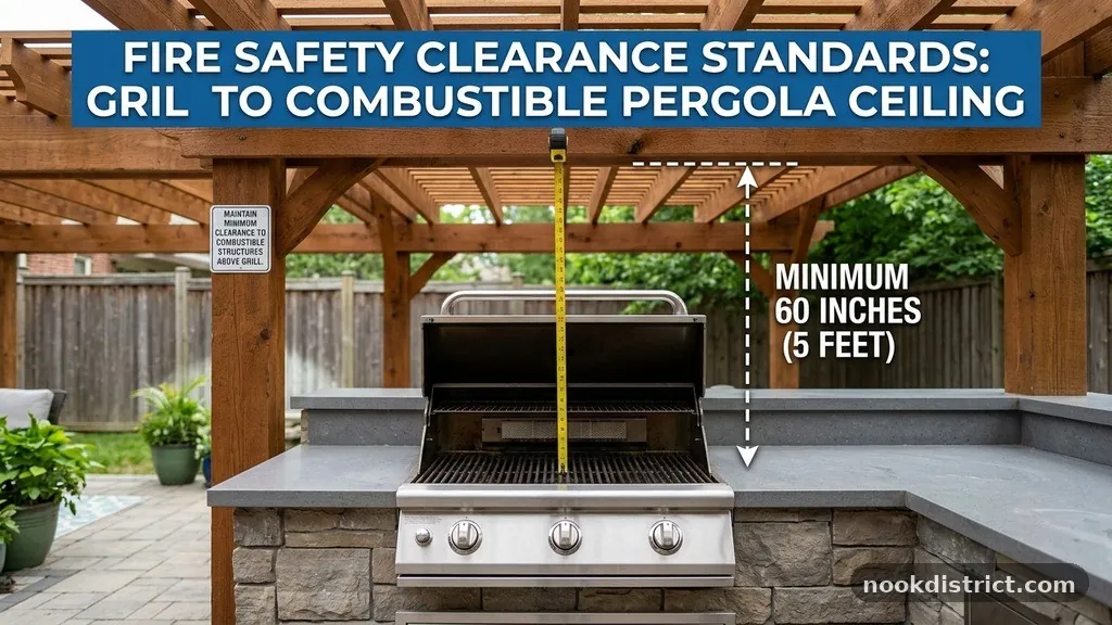 Distance from Built-In Grill to Combustible Patio Ceilings and Pergolas